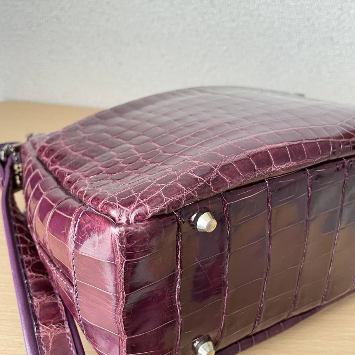 1円スタート 美品 希少 GRES グレ JRA認定 ワニ革 クロコダイル