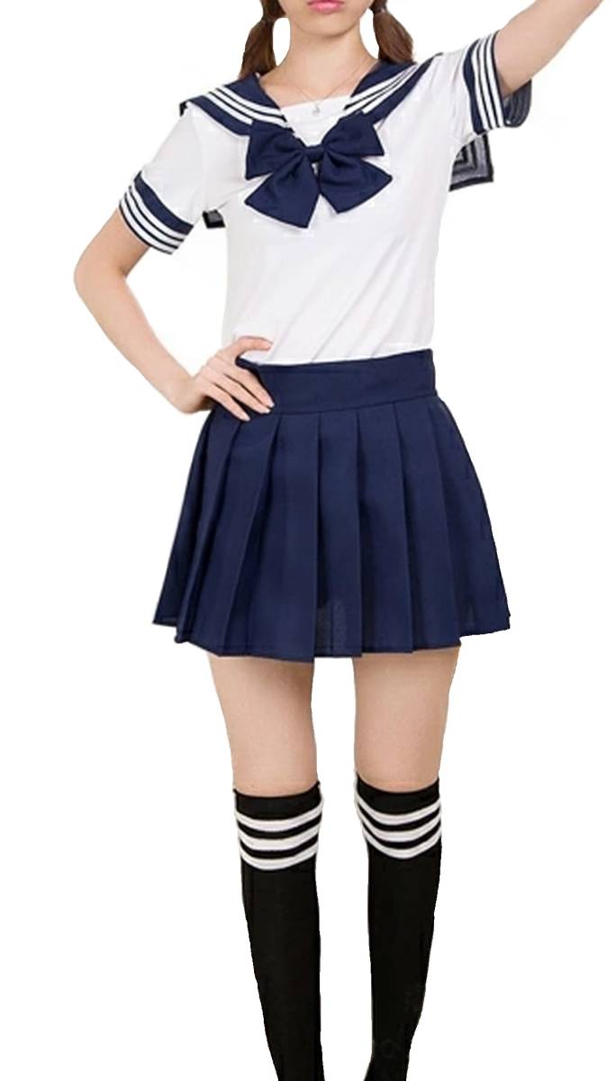 セーラー服3点セット　コスプレ用　XL（小さめ）１回着用のみ