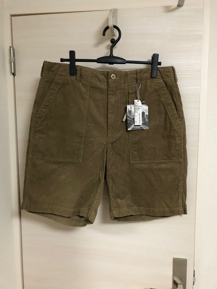タグ付新品 FATIGUE SHORT 14W CORDUROY M KHAKI ファティーグショーツ