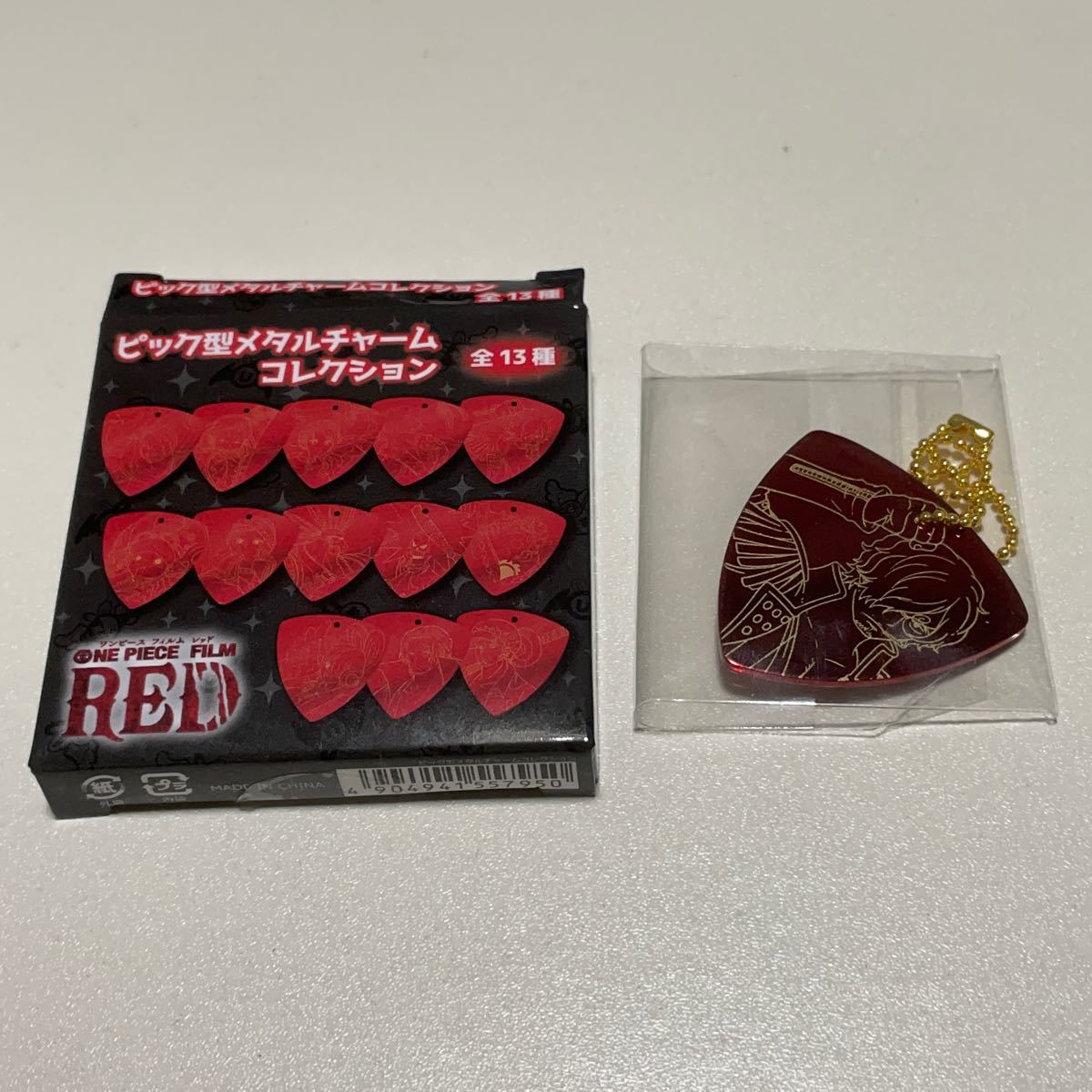 ワンピース RED サンジ ピック型メタルチャームコレクション レッド