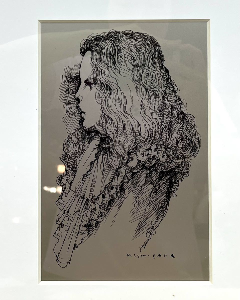 石阪春生 鉛筆画 束ねた髪 155/170 Yahoo!オークション - 石坂春生 金属製 絵画 鉛筆デッサン 鉛筆