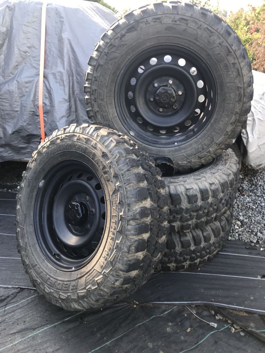 【手渡し限定】トヨタ FJクルーザー 純正 17インチ 鉄チン スチールホイール 7.5J +15 タイヤ付き