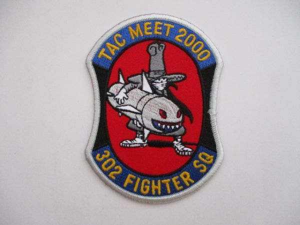 【送料無料】ファントムTAC MEET2000 302 FIGHTER SQ パッチ刺繍ワッペンF-4EJ/302飛行隊2000年 戦競 航空自衛隊PHANTOM戦闘機 M46_画像1