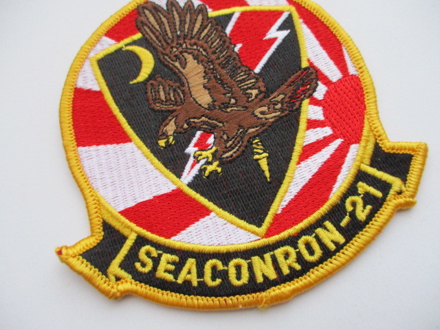 【送料無料】アメリカ海軍SEACONRON-21パッチ刺繍ワッペン/イーグルVS-21海上管制隊21NAVY米海軍USN米軍USミリタリー空母 M49_画像3