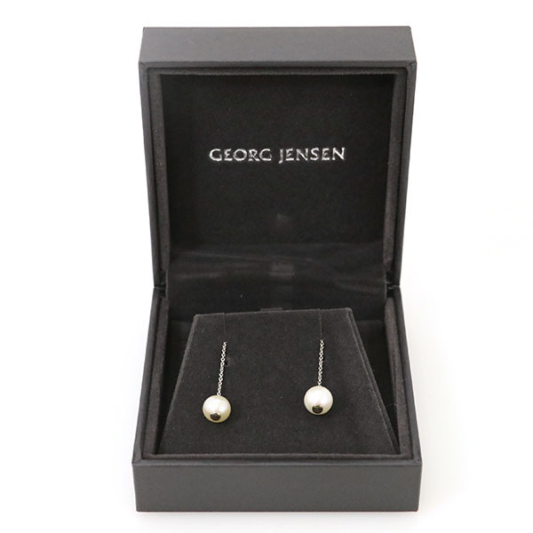 ジョージジェンセン GEORG JENSEN パール チェーンドロップピアス 925