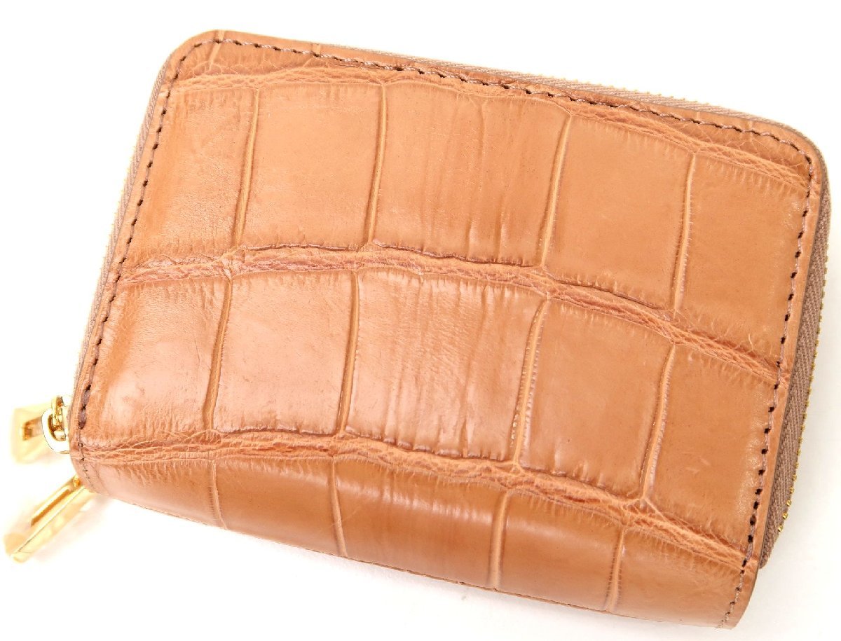箱付き 定価12万円 新品 ヘンローン クロコ クロコダイル ラウンド