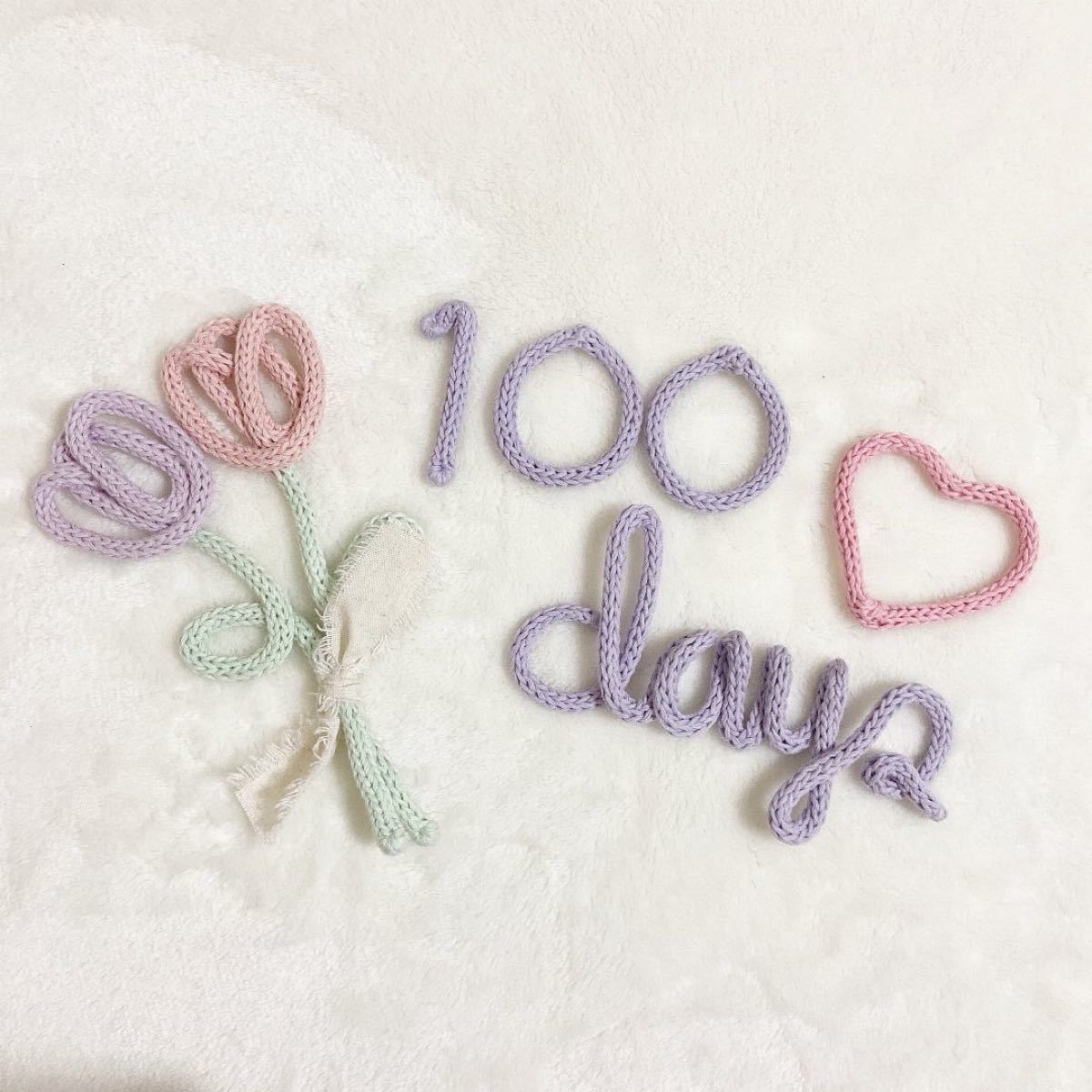 オーダー受付中♡ ウールレター ハンドメイド 100 days-