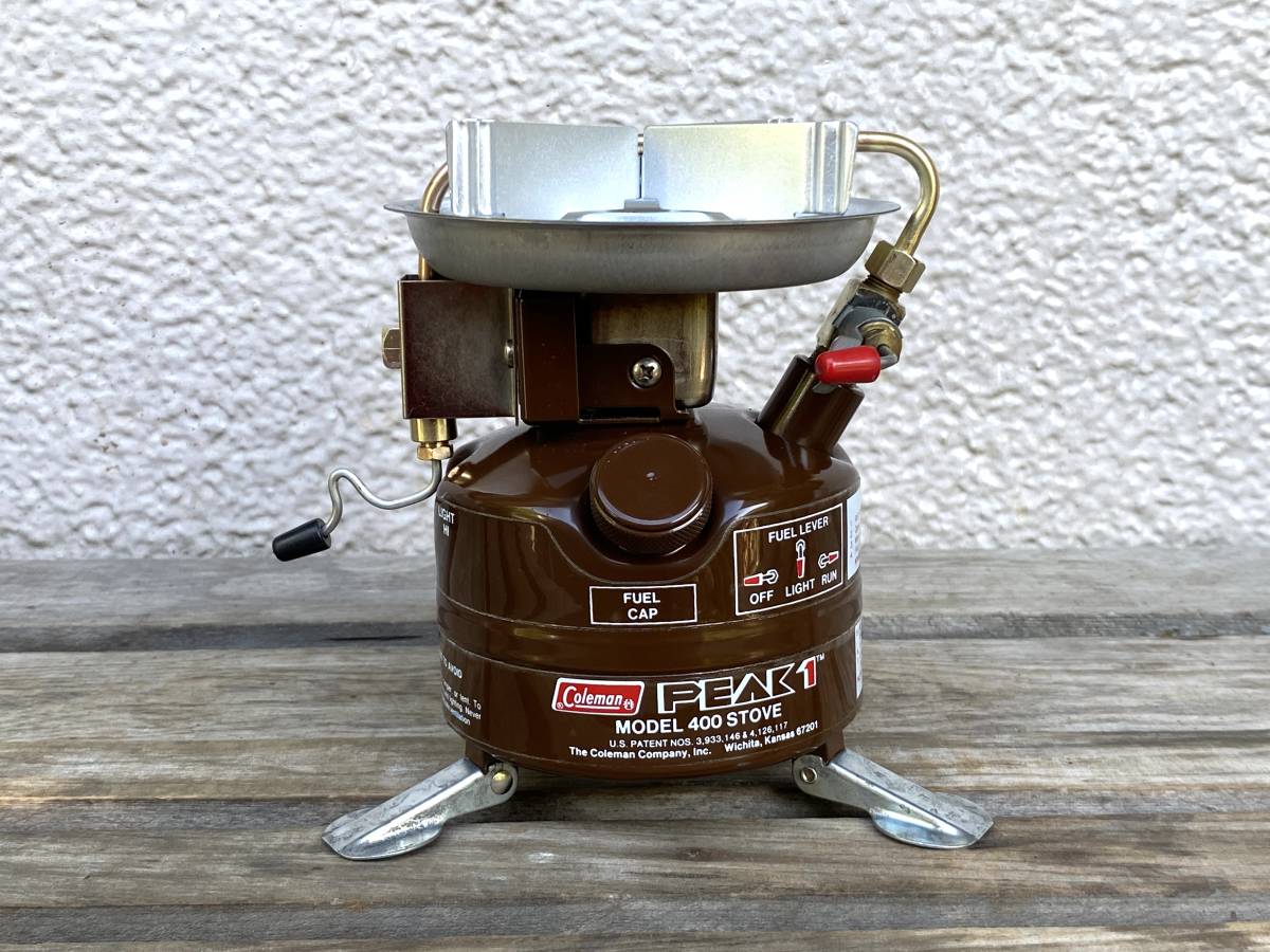 逸品】 2レバー 波型ゴトク 4/82製 茶 400 【燃焼確認済み】コールマン