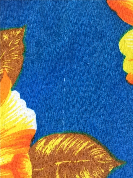 ハワイ製 ロイヤルハワイアン Royal Hawaiian ハイビスカス 総柄 ワンピース 青 花柄 ロング 検索 ビンテージ ムームー ドレス フラダンスの画像8