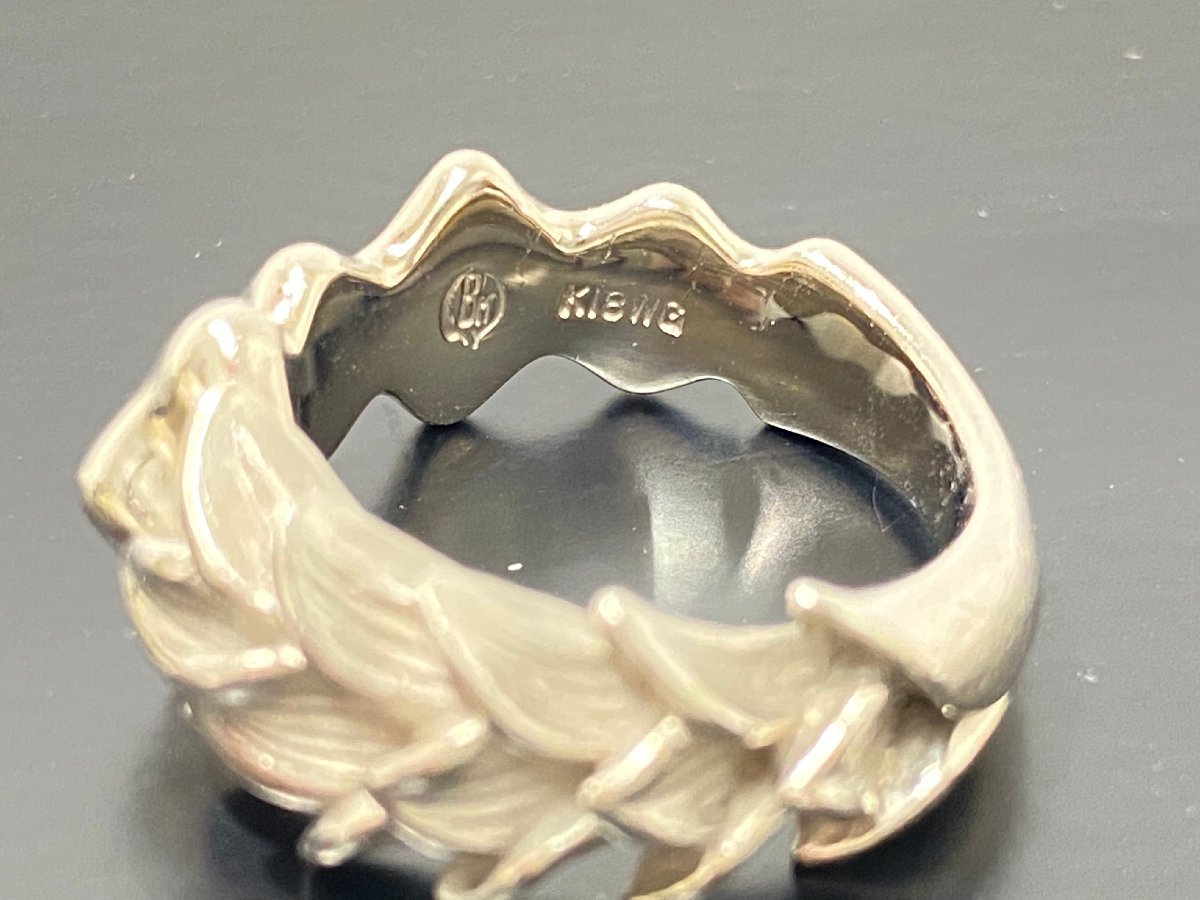 [ beautiful goods ] Bloody Maryblati Marie K18WG gross weight 15g Wish ring men's #13 13 number ice Gold rare rare jewelry 