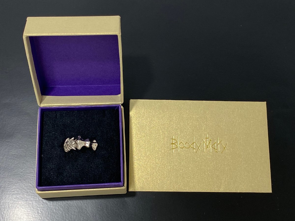 [ beautiful goods ] Bloody Maryblati Marie K18WG gross weight 15g Wish ring men's #13 13 number ice Gold rare rare jewelry 