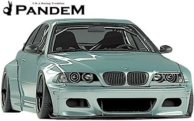 【M's】BMW E46 M3 クーペ (2000y-2006y) PANDEM ワイドボディキット 4点 (FL+LS+FF+RF)／／3シリーズ FRP製 TRA京都 パンデム エアロ_画像2