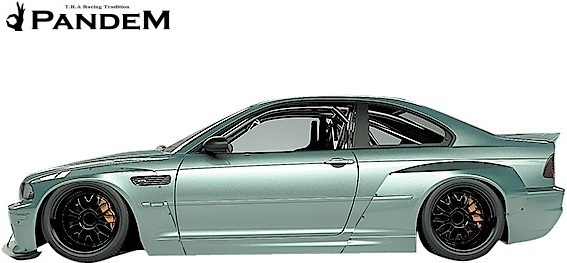 【M's】BMW E46 M3 クーペ (2000y-2006y) PANDEM ワイドボディキット 4点 (FL+LS+FF+RF)／／3シリーズ FRP製 TRA京都 パンデム エアロ_画像4