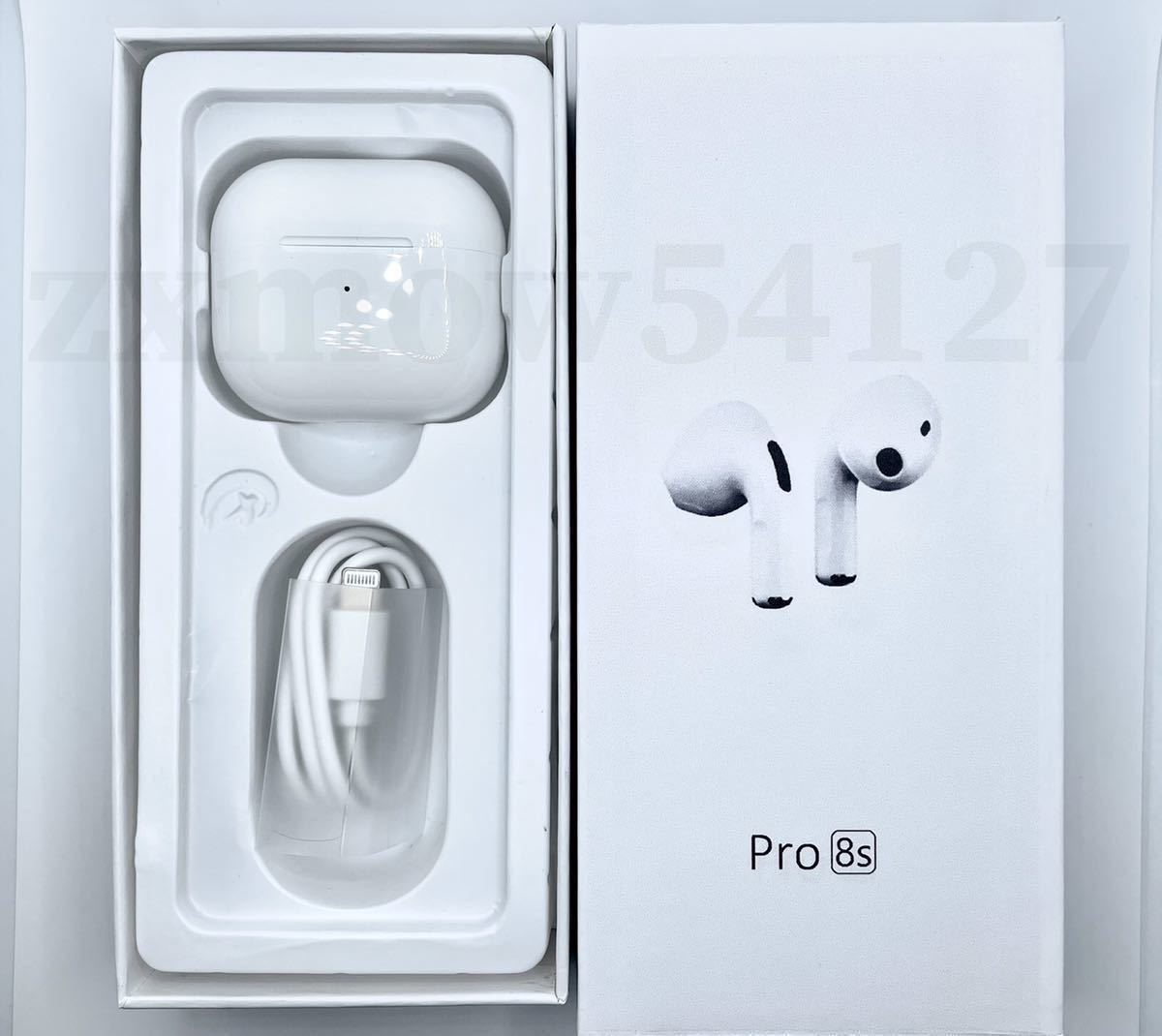 【 Pro8s 】AirPods Pro型 Pro8s イヤホン TWS 充電ケース付 ワイヤレスイヤホン Android iPhone8 X 11 12 Bluetooth 高音質_画像7