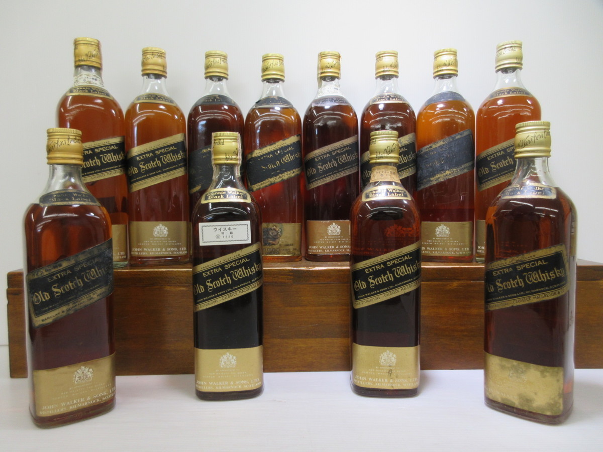 12本セット ジョニーウォーカー ブラックラベル 金キャップ JOHNNIE