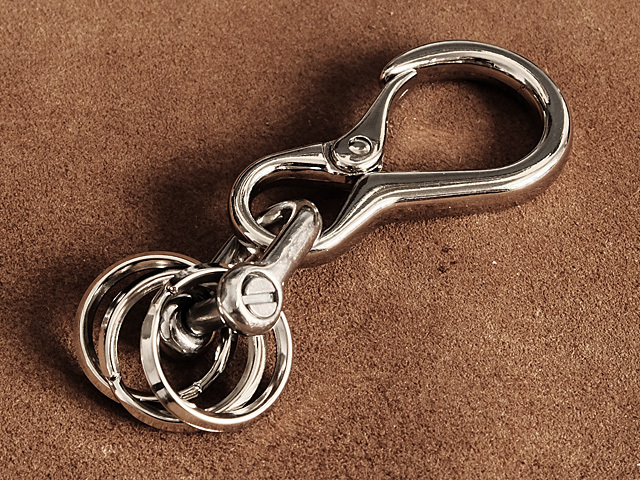  silver kalabina key holder (S size ) key ring belt hook key chain na ska n key hook two -ply can men's small 