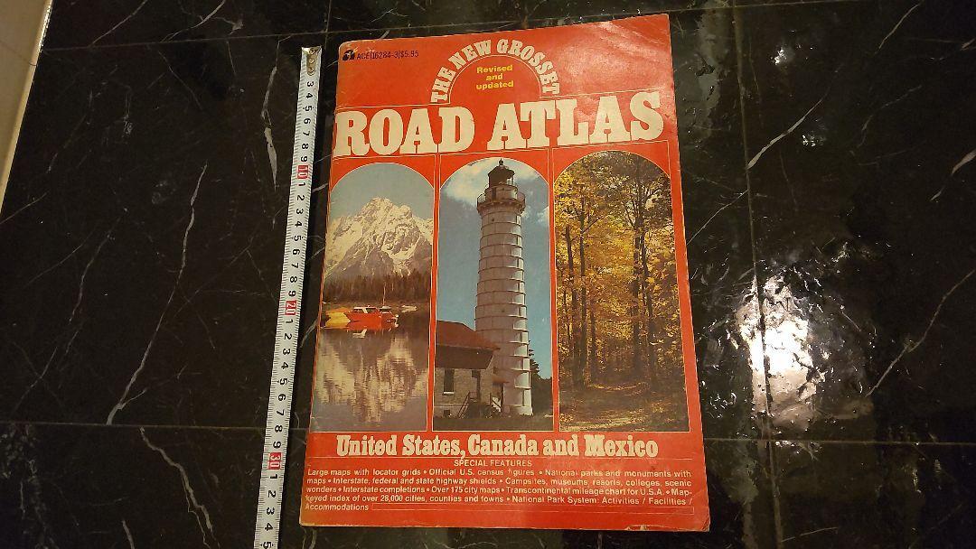 大型 1982年　ロードアトラス　アメリカとカナダの道路地図　ROAD ATLAS 旅行ガイド　マップ　英語　洋書 34cm_画像1