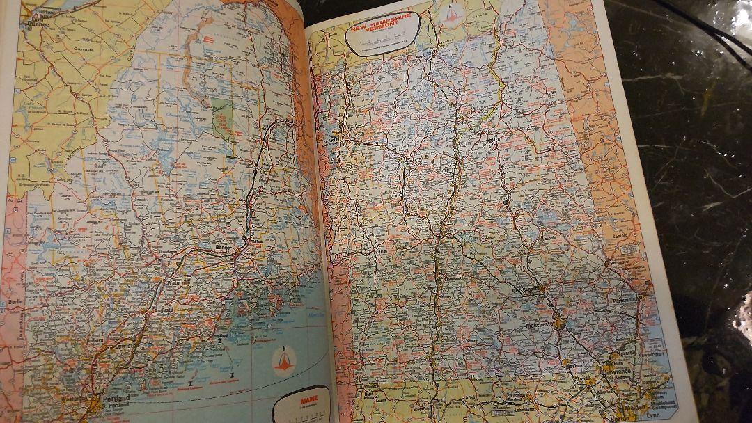 大型 1982年　ロードアトラス　アメリカとカナダの道路地図　ROAD ATLAS 旅行ガイド　マップ　英語　洋書 34cm_画像6