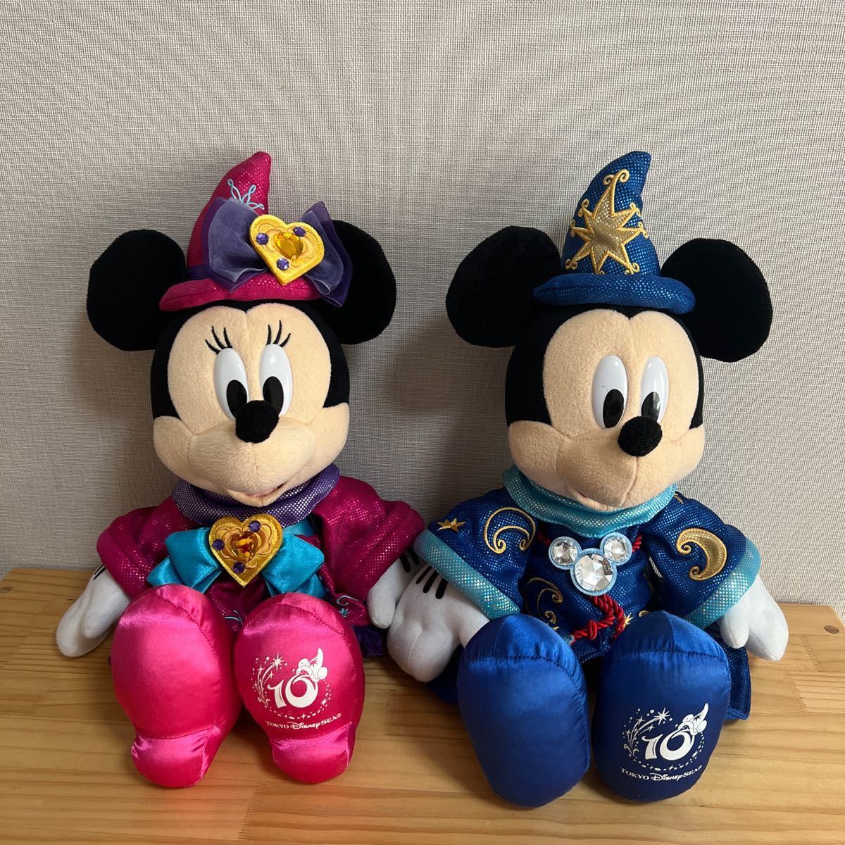 【年内削除】東京ディズニーシー10周年　ミッキーマウス　ミニーマウスぬいぐるみ　TDS ディズニーリゾート