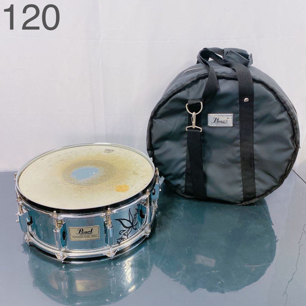 8D15 Pearl パール スネアドラム HAMMERED STEEL SHELL 49811 14インチ