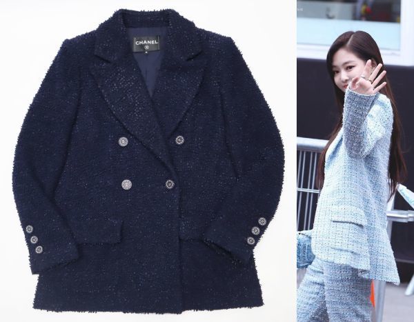 CHANEL クルーズライン 紺色ジャケットコート-