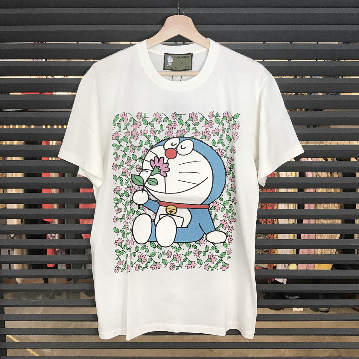 【新品未使用】グッチ ドラえもんコラボ 半袖Tシャツ アイボリー 615044 レディース XS 07629_画像1