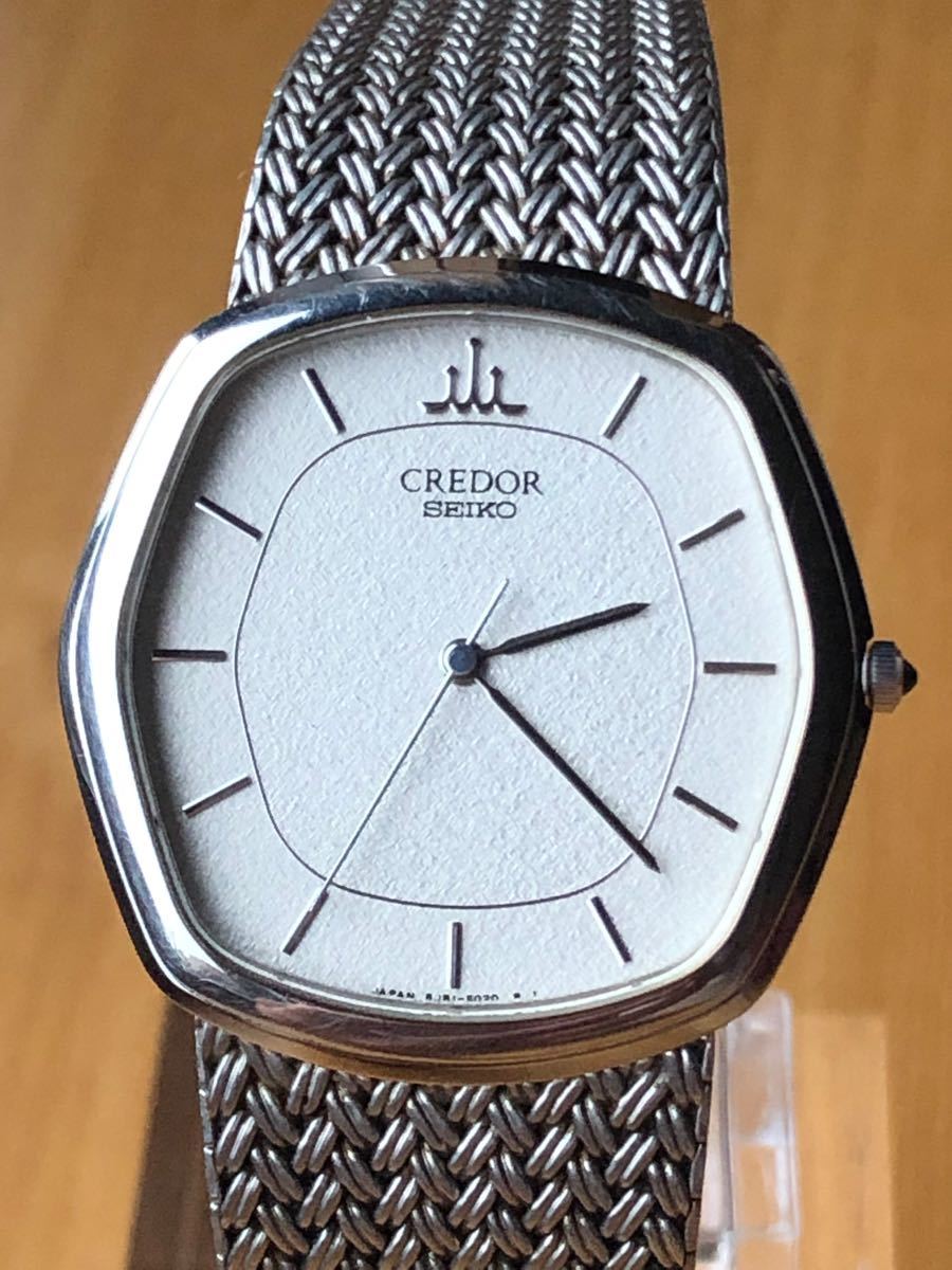 【美品】SEIKO CREDOR セイコー クレドール 【8J81-5030】文字盤:シルバー【動作状況:良好】メンズモデル