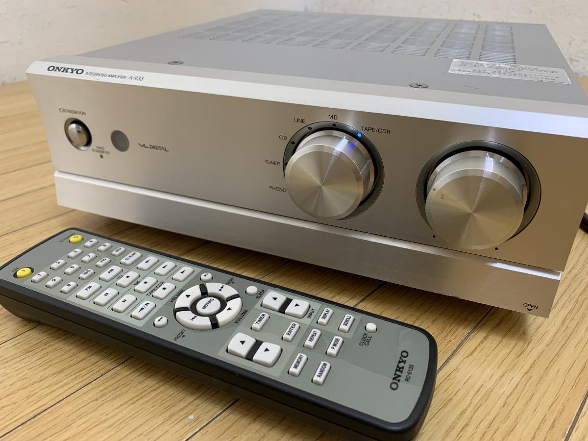 美品 動作良好 高品質 オンキョー ONKYO A-933 プリメインアンプ