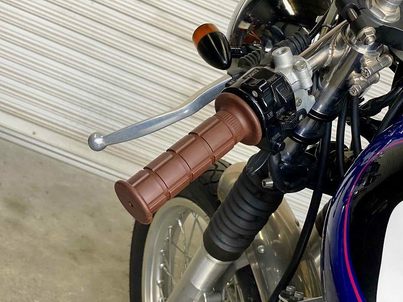 POSH Faith ポッシュフェイス 010372-DC クロスカットグリップ 非貫通タイプ ダークブラウン ハンドルグリップ_画像2