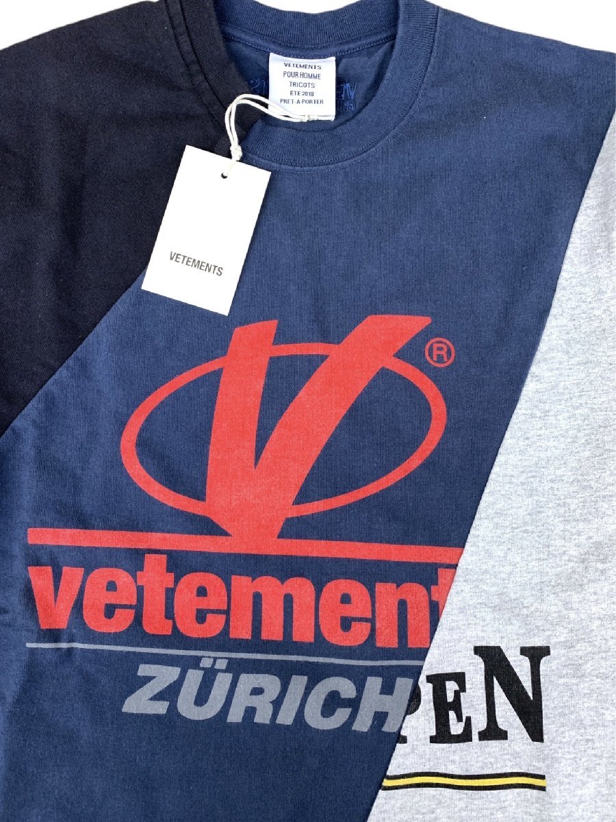 VETEMENTS◇Long Sleeve Tee/長袖Tシャツ/XS/コットン/WHT/MSS18TR46