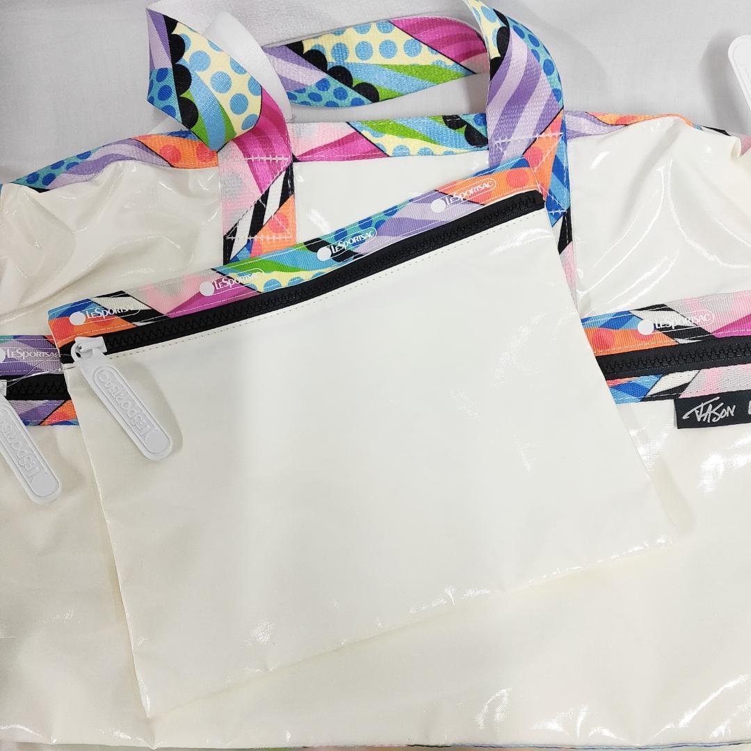 ○★新品 未使用 レスポ ホワイト ディメンション 定番ミニボストンバッグ○●