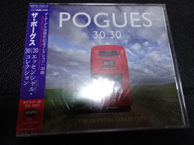POGUES（ポーグス）「30:30 THE ESSENTIAL COLLECTION」2014年日本盤ベスト盤2CD WPCR-15521～2新品未開封品_画像1