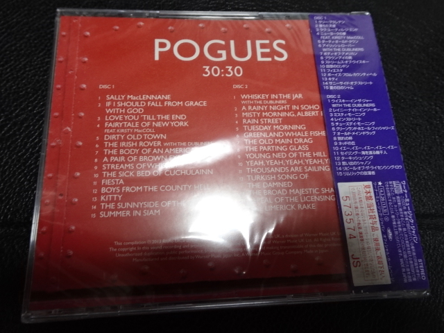 POGUES（ポーグス）「30:30 THE ESSENTIAL COLLECTION」2014年日本盤ベスト盤2CD WPCR-15521～2新品未開封品_画像2