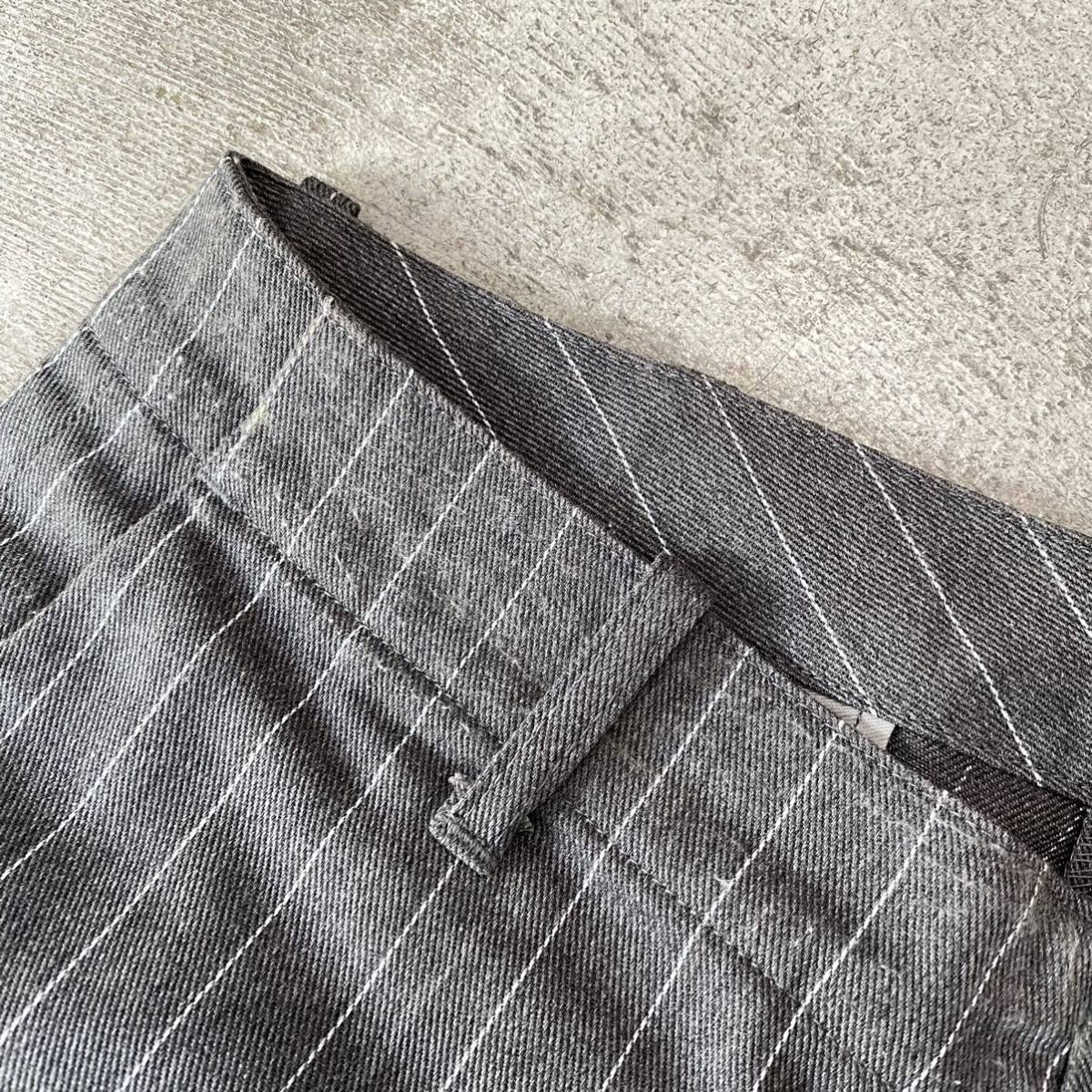 21aw 名作 SEQUEL CHINO PANTS TYPE-F GRAY STRIPE シークエル チノ