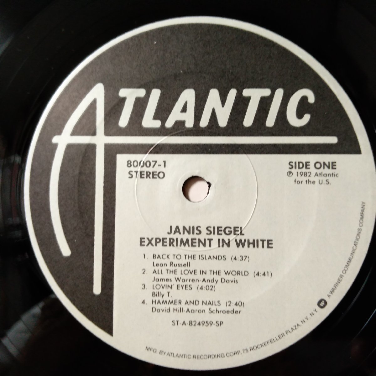 ★★JANIS SIEGEL EXPERIMENT IN WHITE★US盤 1982年リリース★ アナログ盤 [1519TPR_画像5