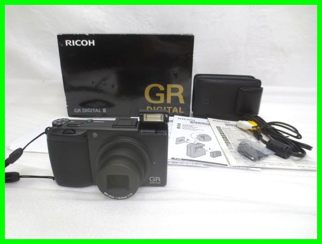 ◆高画質 RICOH GR DIGITAL II デジタルカメラ ブラック 良品◇リコー 総画素数1030万 デジタルズーム4.0倍 2.7型 TFT液晶 6mm F1.9レンズ