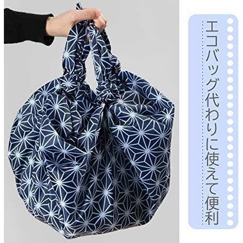  Astro furoshiki эко-сумка новый товар большой размер примерно 100×100cm темно-синий лен. лист рисунок полиэстер не использовался товар ... чистый 821-74 большой 