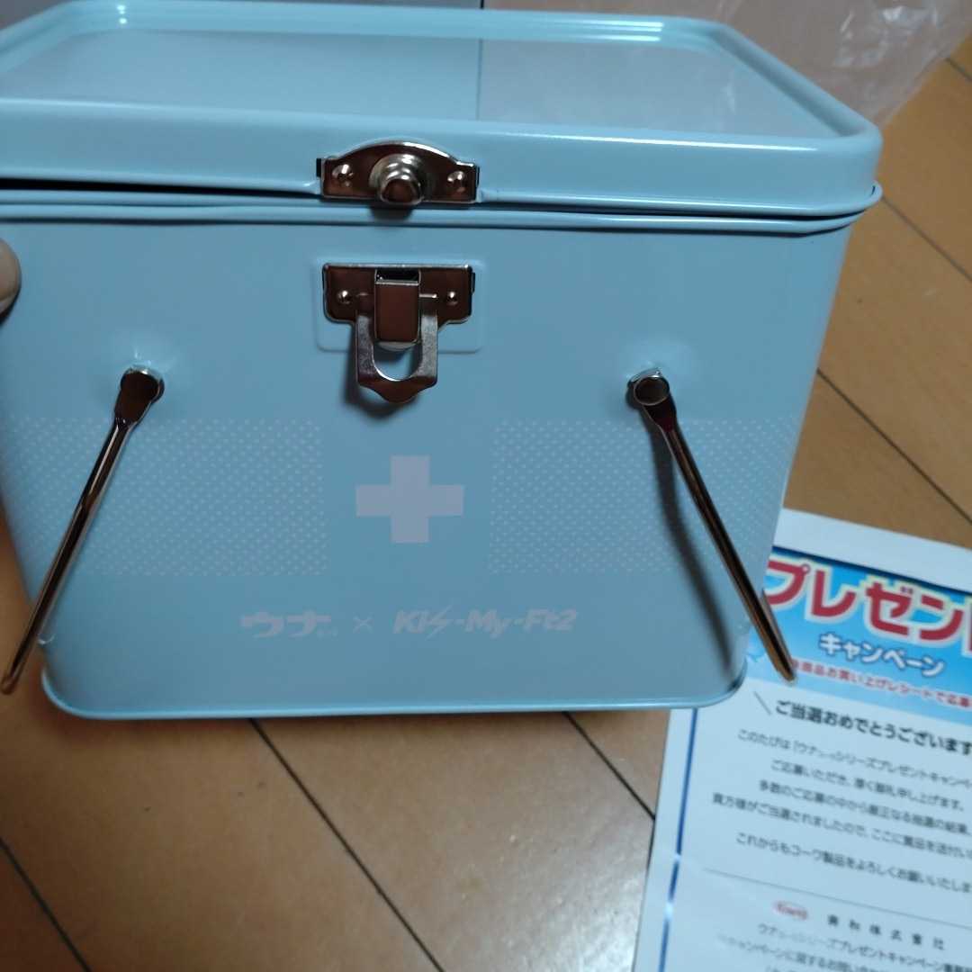当選品 ウナコーワ キスマイ 救急箱 水色 小物入れ BOX 非売品 完成品 Kis-My-Ft2 薬箱 救急箱 ウナコーワ キスマイ アイドル