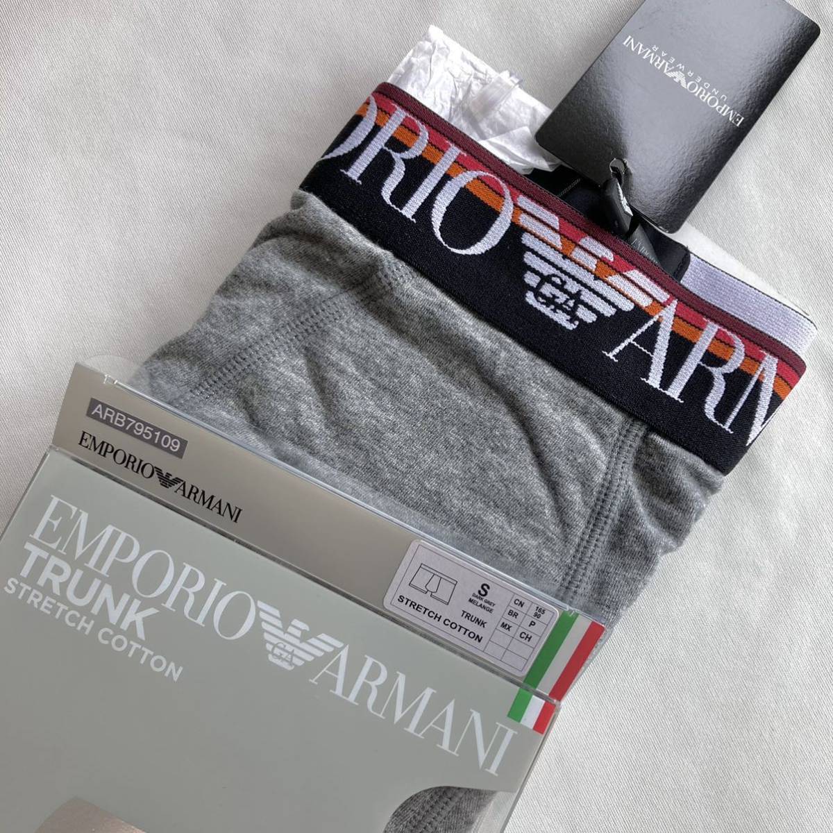 エンポリオアルマーニ EMPORIO ARMANI ボクサーパンツ ボクサーブリーフ S M 新品未使用　ショーツ　トランクス　グレー