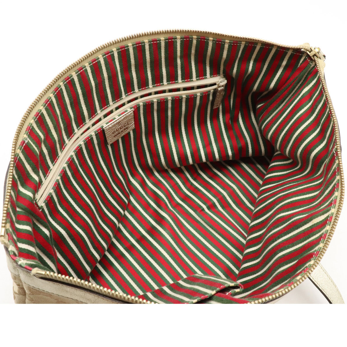 GUCCI グッチ GGキャンバス トートバッグ ショルダーバッグ メタリック