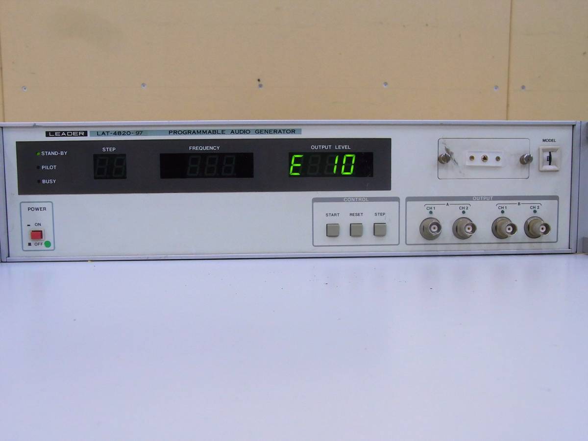 Leader PROGRAMMABLE AUDIO GENERATOR LAT-4820-97　　管理番号：RH-15_画像3