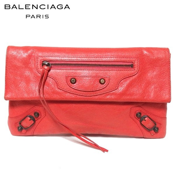 ★バレンシアガ クラシック エンベロープ クラッチバッグ 224915 オレンジ BALENCIAGA★