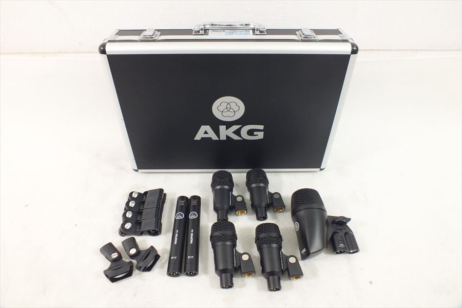 □ AKG DRUM SET SESSION I ドラムマイクセット ハードケース付き 現状