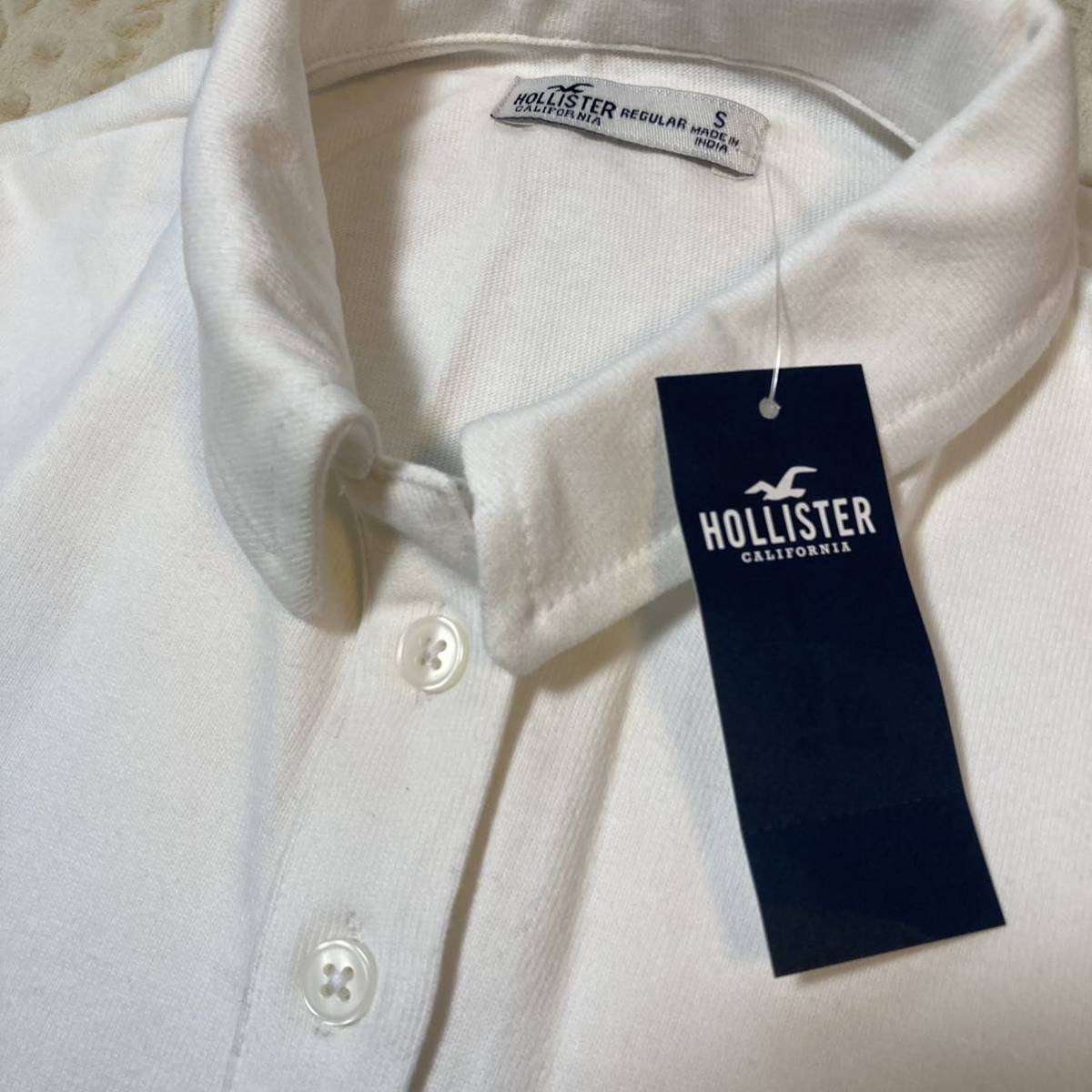 新品未使用 ホリスター Hollister レディース ポロシャツ 長袖ラガーシャツ ワンピース Sサイズ 送料無料 長袖シャツ_画像4