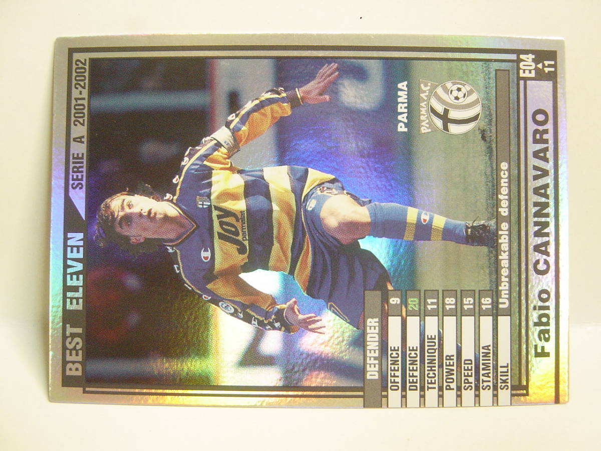 WCCF 2001-2002 BE ファビオ・カンナヴァロ　Fabio Cannavaro　Parma Calcio 01-02 Italy Serie A Best Eleven_画像2