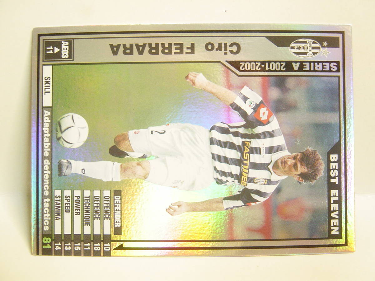 WCCF 2001-2002 AE チロ・フェラーラ　Ciro Ferrara 1967 Italy　Juventus FC 01-02 Serie A Best eleven_画像2