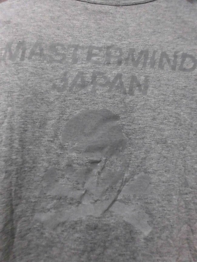 mastermind JAPAN マスターマインド ジャパン/FOR PEACE OR MONEY? スカルプリント 半袖 TシャツM/灰 グレー/メンズ/日本製/MY-TS36-020_画像5