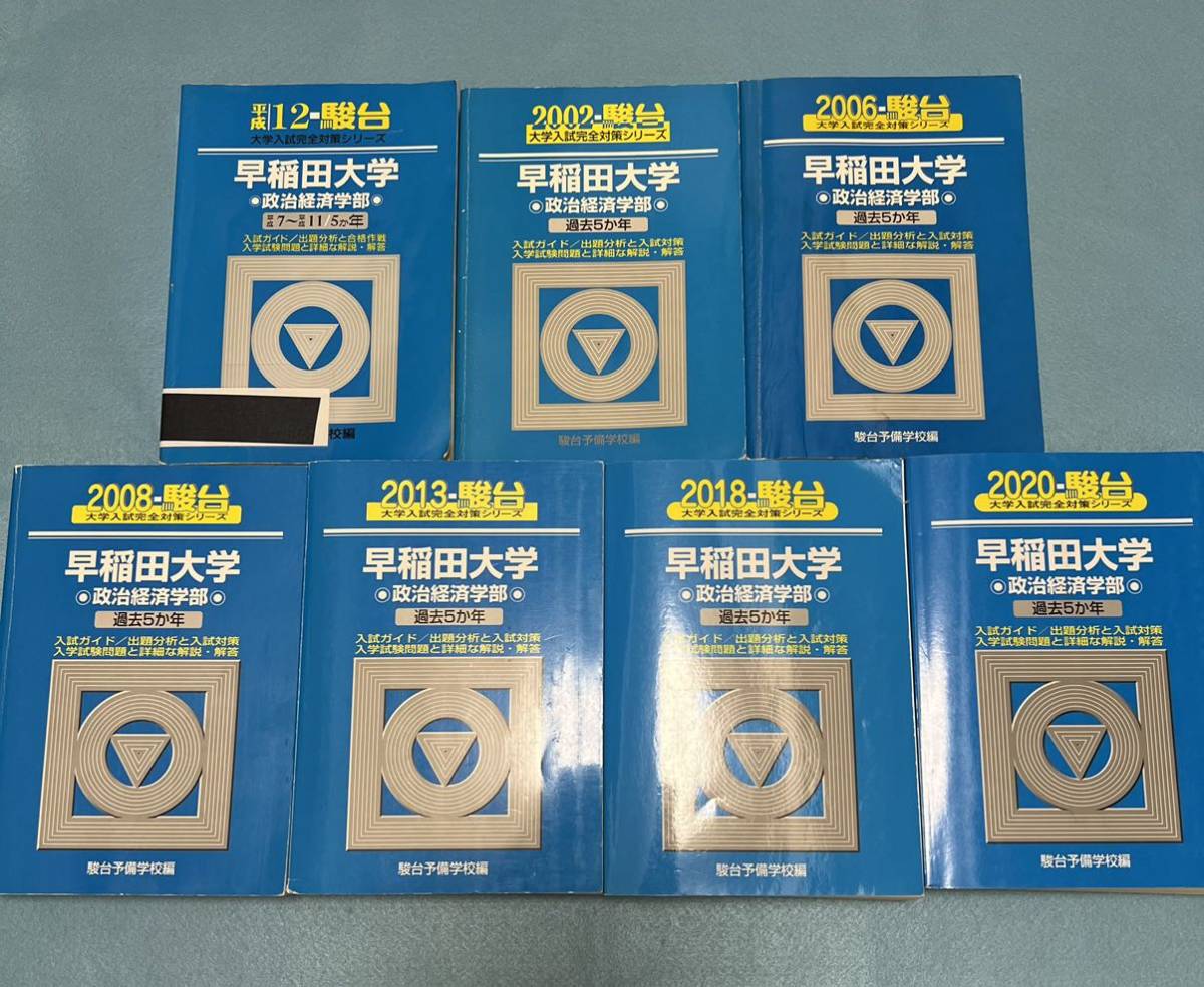 翌日発送】 青本 早稲田大学 政治経済学部 1995年～2019年 25年分 駿台