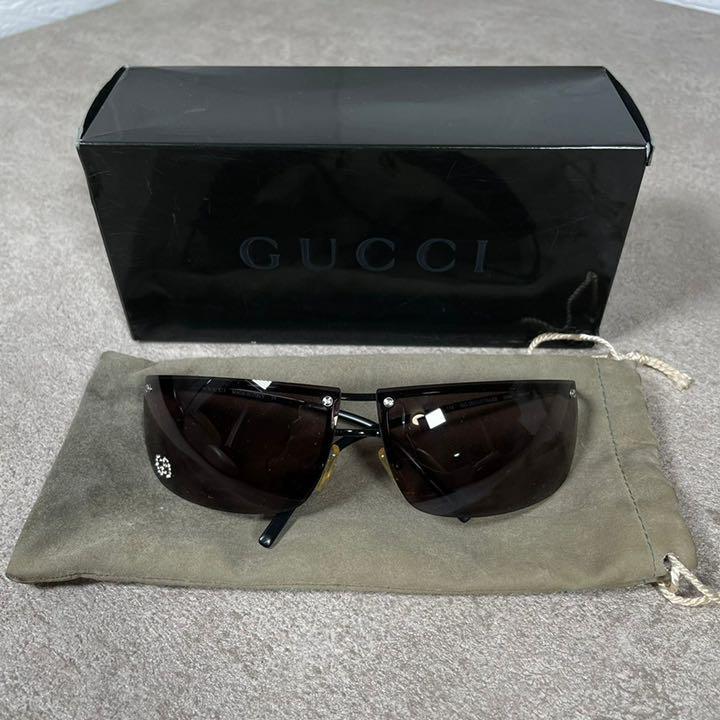 ヤフオク! - GUCCI グッチ サングラス ブラック スワロ GG ビ