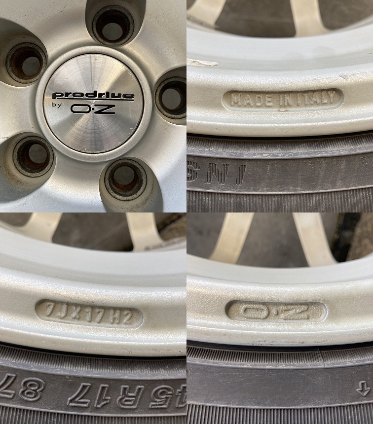 プロドライブProDrive OZ 7J×17 PCD100 5H ヨコハマIG60 215/45R17 レガシィ インプレッサ プリウスetc